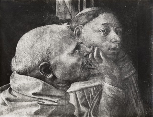 Brogi — Lippi Filippo - sec. XV - Due santi — particolare, parte inferiore sinistra